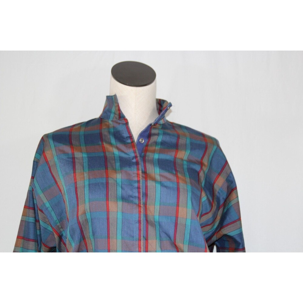Vintage Jody California Multi Colored Plaid Hippie Prairie 80s Dress Sz 5/6 SM - Picture 6 of 15